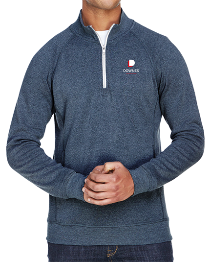 J America Triblend Fleece Quarter Zip